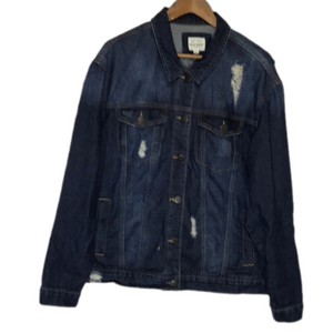 Wax Distressed Denim Jacket Size 1XL